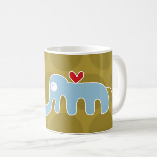 Mug Joli dessin bleu Eléphant & Dots amusants Enfants
