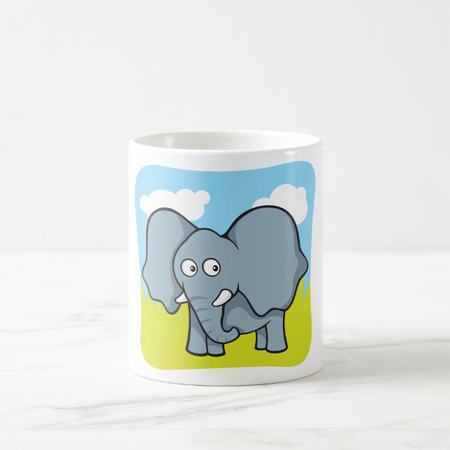 Mug Joli dessin éléphant amusant animal de la jungle (Créateur téléchargé)