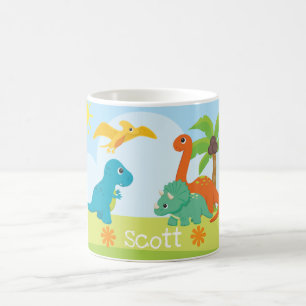 Mug Joli Dinosaure Coloré Amis Enfants