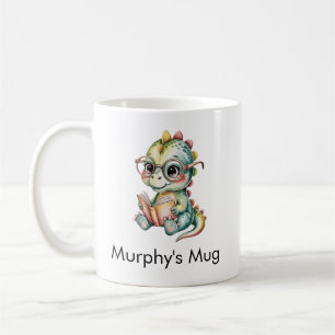 Mug Joli dinosaure lisant un livre Amateur de livres