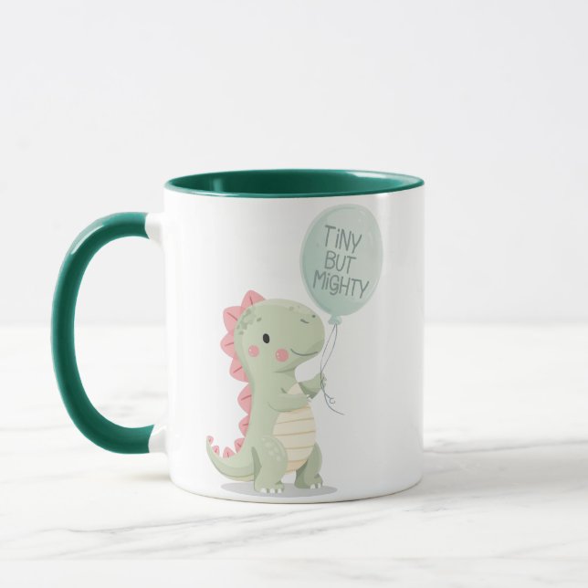 Mug Joli dinosaure "Petit Mais Puissant" (Gauche)