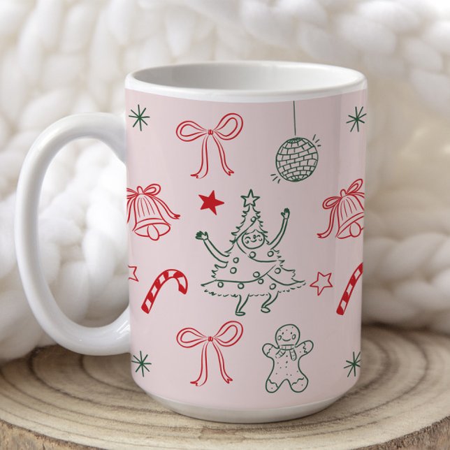 Mug Joli Doodles Fun Noël (Créateur téléchargé)