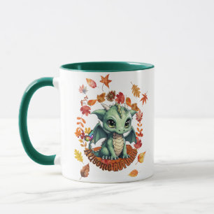 Mug Joli dragon vert « Automne génial de l'autisme »