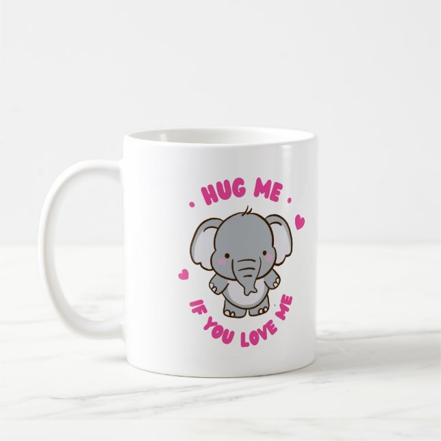 Mug Joli Éléphant Amusant (Gauche)