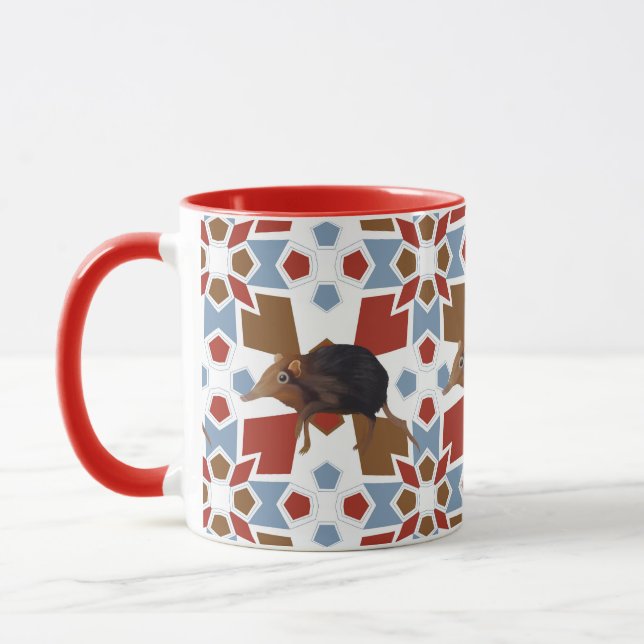 Mug Joli éléphant Shrew amusant Motif coloré (Gauche)