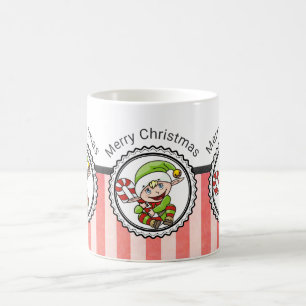Mug Joli elfe de vacances avec Sucre de canne Joyeux N