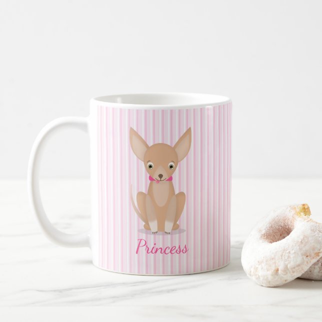 Mug Joli en Chihuahua rose (Avec donut)