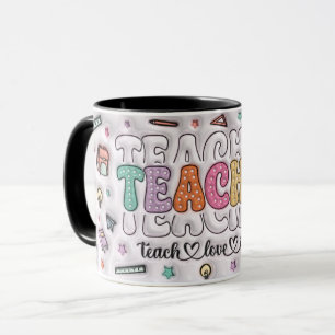 Mug Joli Enseignant Adorable 3D Conception de look gon