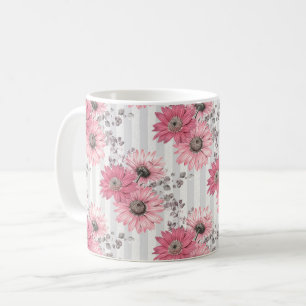 Mug Joli Faisceau Rose Faisée Motif Floral