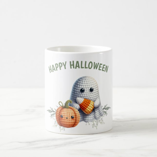 Mug Joli Fantôme au Crochet Joyeux Halloween (Centre)