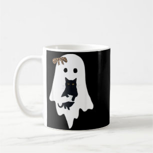 Mug Joli Fantôme Chat Noir Léopard Arc Drôle Étrange