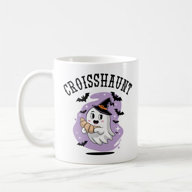 Mug Joli fantôme de Halloween Croissant Hanté (Gauche)