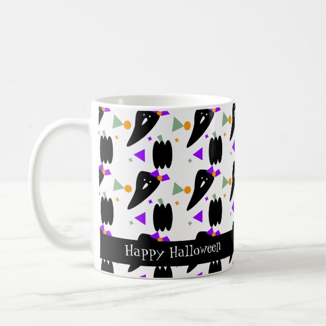 Mug Joli fantôme d'Halloween Citrouille Confettis Colo (Gauche)