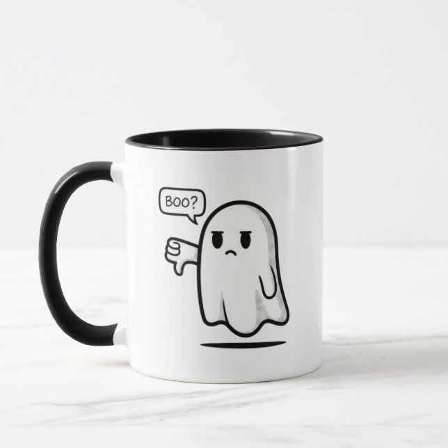 Mug Joli fantôme disant « Boo ? » – Drôle de minimal s (Gauche)