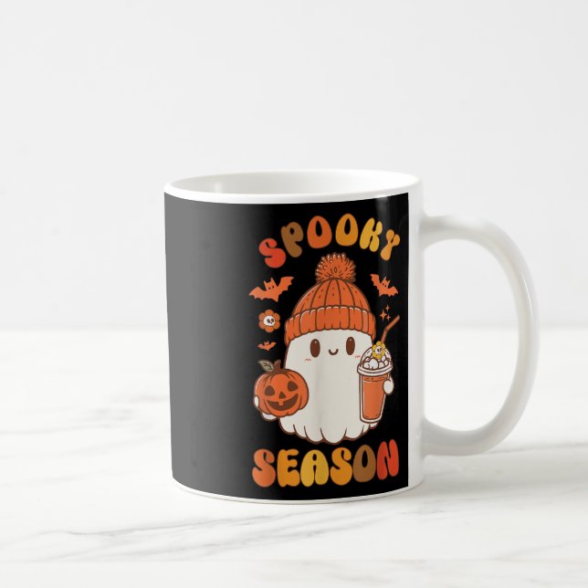 Mug Joli Fantôme Halloween Café Citrouille Fantôme Som (Droite)