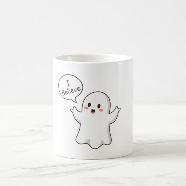 Mug Joli Fantôme Je Crois Dessin Animé (Centre)