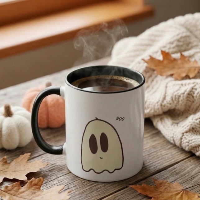 Mug Joli Fantôme Timide et Amical Disant Bouh (Créateur téléchargé)