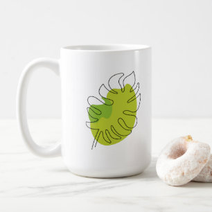 Mug Joli feuillage isolé tropical à une ligne
