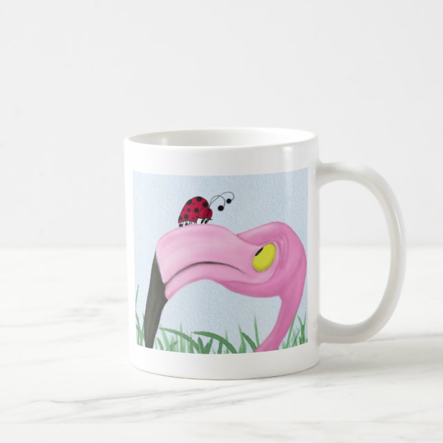 Mug Joli Flamant rose rose (Droite)