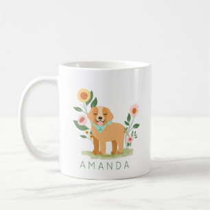 Mug Joli Floral Or Retriever Pet