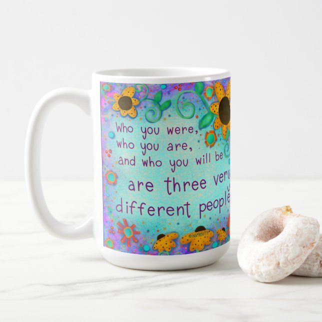 Mug Joli Floral Que Vous Citez Inspirant (Avec donut)