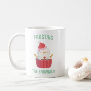 Mug Joli glaçage Le Cupcake Doodle de bonhomme de neig