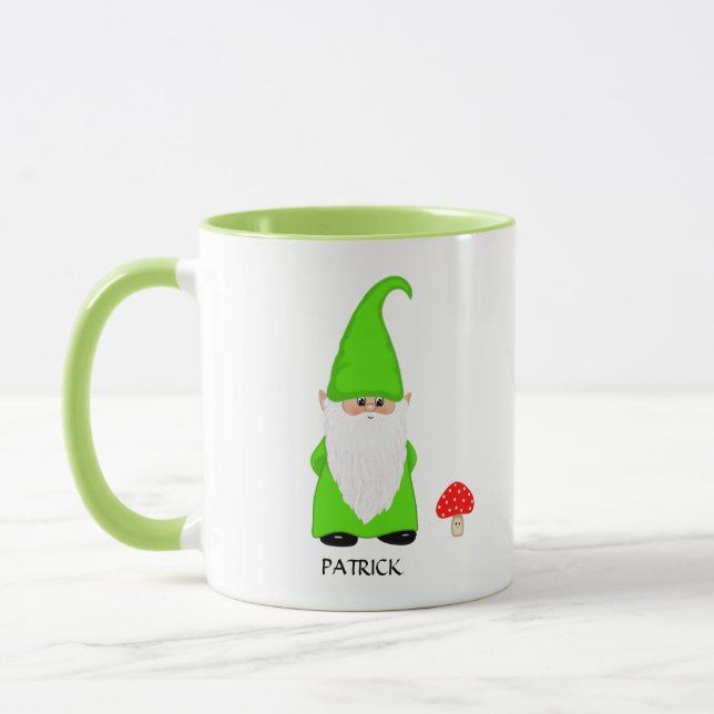 Mug Joli gnome habillé en vert  (Gauche)