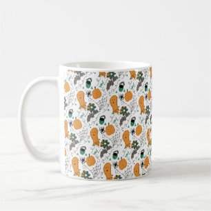 Mug Joli Halloween Doodles Citrouille Fantôme Motif de