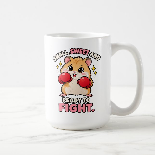 Mug Joli hamster de boxe prêt à se battre (Droite)