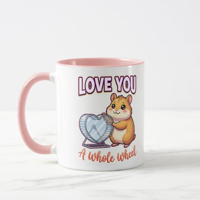 Mug Joli hamster de la Saint-Valentin – Je t'aime à fo (Gauche)