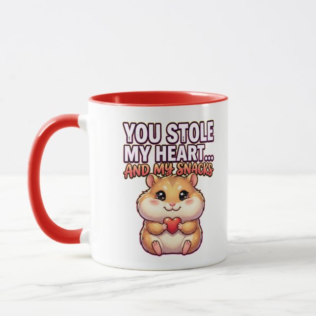 Mug Joli hamster de la Saint-Valentin – Vous avez volé (Gauche)