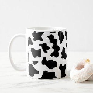 Mug joli imprimé noir et blanc de vaches laitières de 