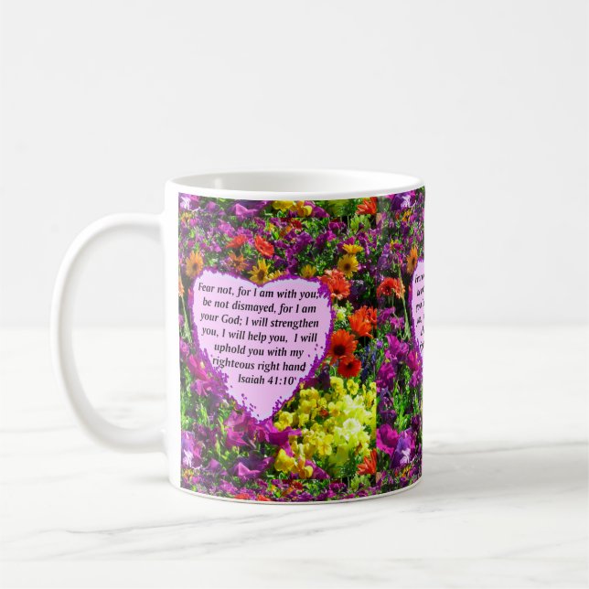 MUG JOLI ISAIAH 41:10 CONCEPTION FLORALE (Gauche)