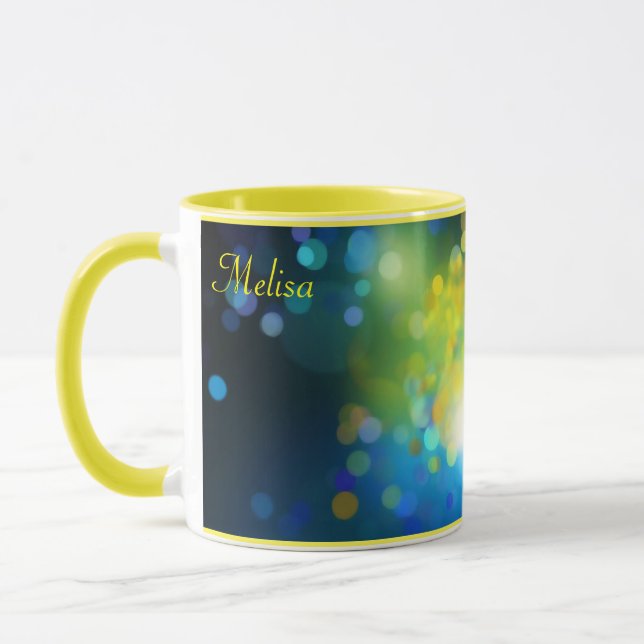 Mug Joli Jaune Favori Couleur Nom Cadeau Café (Gauche)