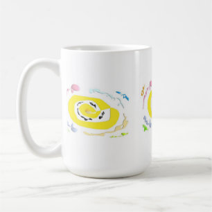 Mug Joli joli type de fleur jaune motif