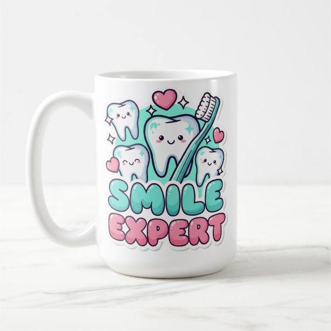 Mug Joli Kawaii Sourire Dentaire Expert (Gauche)