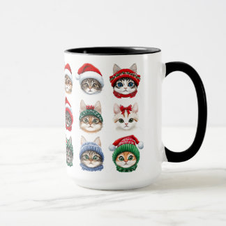 Mug Joli Kitties en Casquette d'hiver