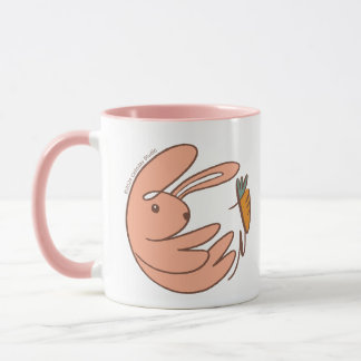 Mug Joli lapin et l'art animal de la carotte