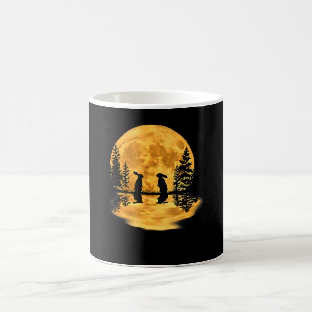 Mug Joli lapin lapin lapins Lune Ciel nocturne (Centre)