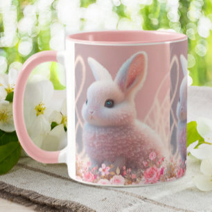 Mug Joli lapin lapin rose Dreamy Arrière - plan