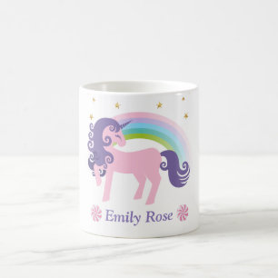 Mug Joli licorne rose et violet et arc-en-ciel