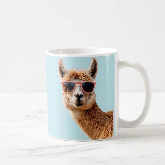 Mug Joli Lllama Avec Lunettes De Soleil Sur (Droite)