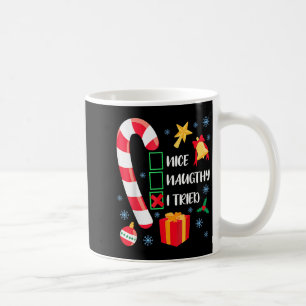 Mug Joli Mauvais J'ai Essayé Xmas Drôle De Noël Famill