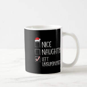 Mug Joli Méchant Gauche Sans Surveillance Amusant Noël