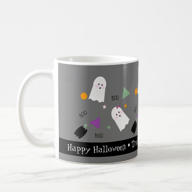 Mug Joli mélange de confettis fantôme d'Halloween colo (Gauche)