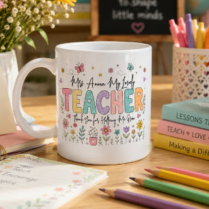 Mug Joli Merci de m'avoir aidé à grandir Floral