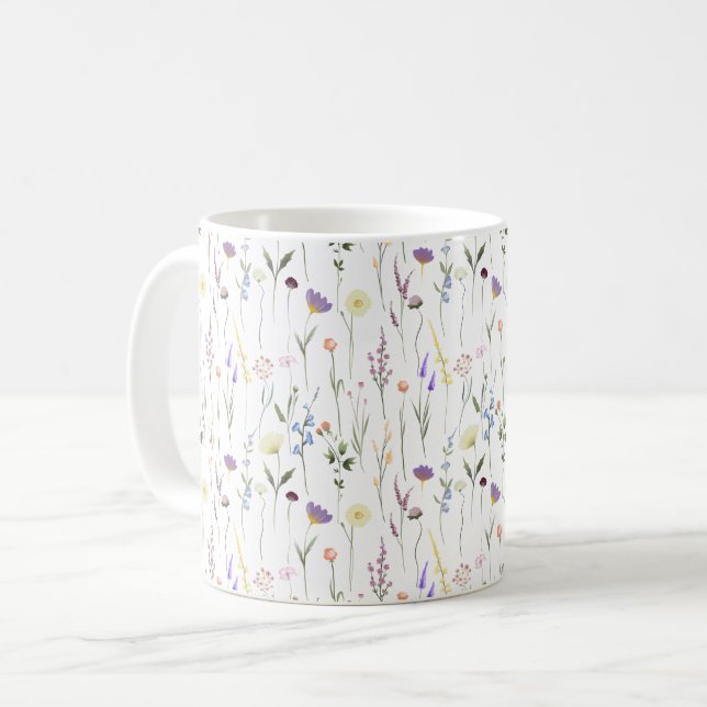 Mug Joli modèle floral Fleur sauvage (Devant gauche)