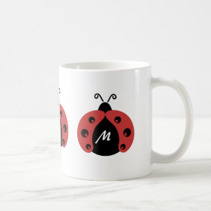 Mug Joli monogramme de coccinelle tendance
