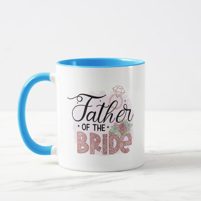 Mug joli mot art pour le père de la mariée (Gauche)