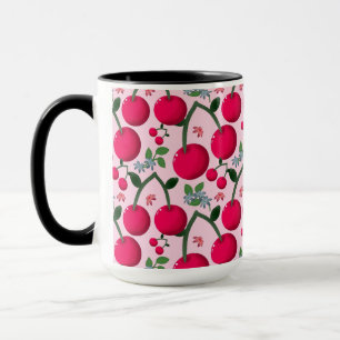 Mug Joli motif Cerise, Fruit Kawaii brillant